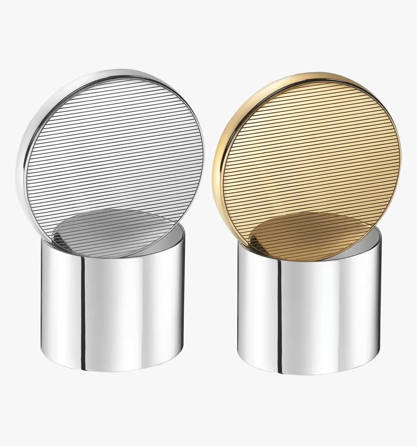 Salt and pepper mill in sterling silver from Houlgate collection from Puiforcat