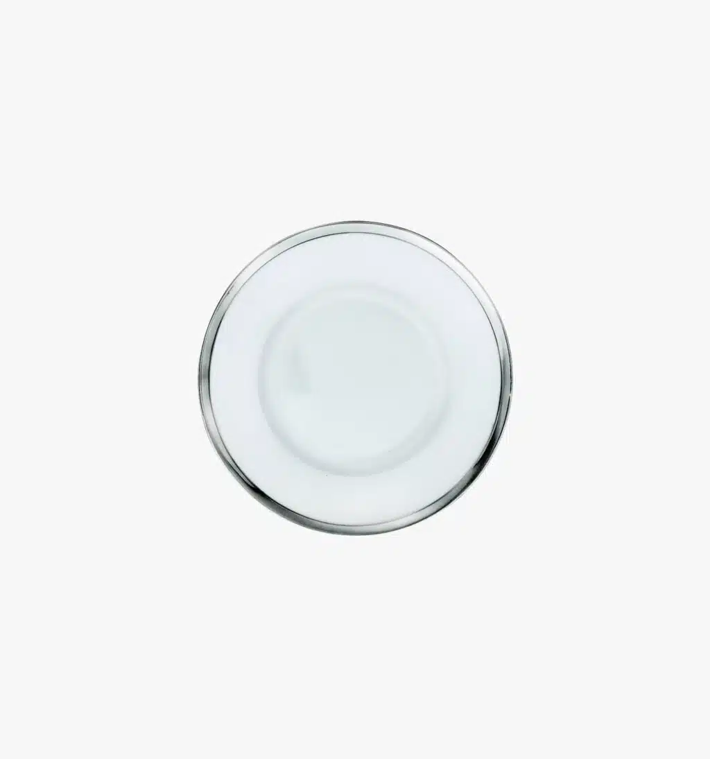 Assiette à pain - Cercle d'Orfèvre en porcelaine et argent massif