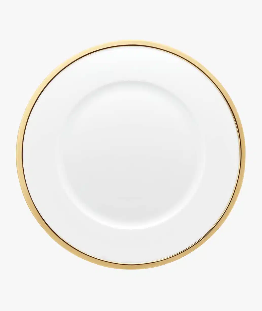 Assiette américaine de la collection Cercle d'Orfèvre en finition immersion or