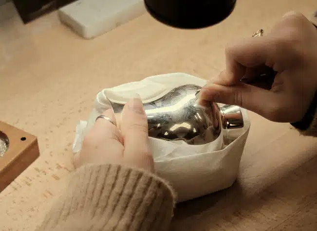 Personnalisation d'une timbale à champagne